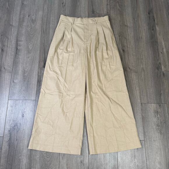 Madewell Harlow Superwide Leg Brushed Twill Trouser Pants US Women's 6 New - Picture 2 of 8